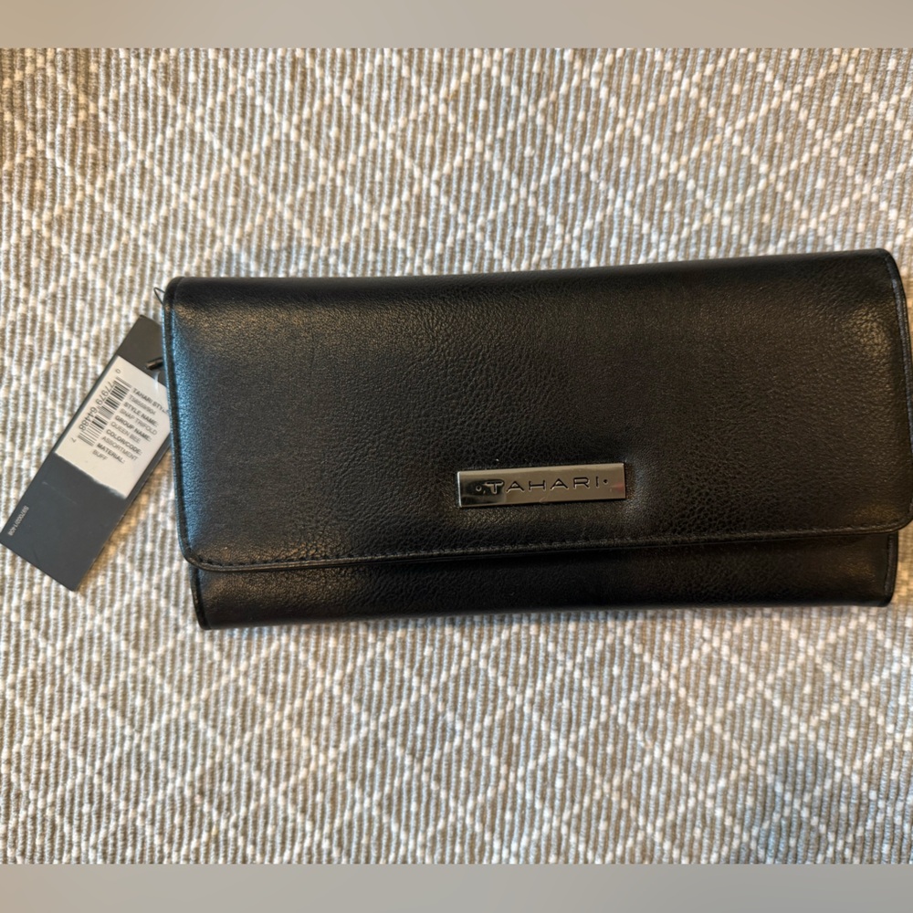 Tahari Black Leather Wallet